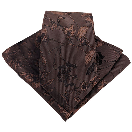 Chocolate Wildflower Pocket Square