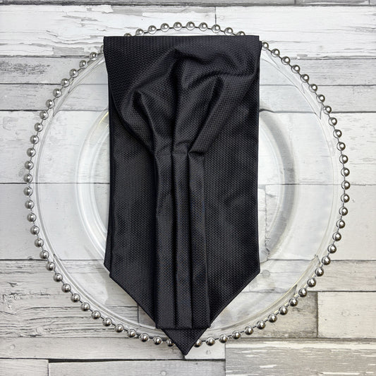 Black Barathea Silk Cravat