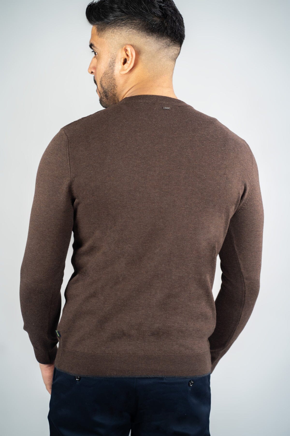 Anders Brown Crewneck Jumper - Jumpers - - THREADPEPPER