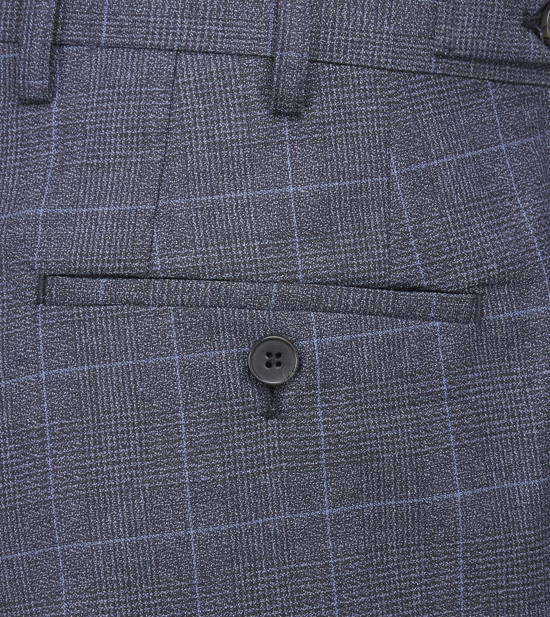 Anello Blue Prince Of Wales Check Trousers - STOCK CLEARANCE - Trousers Sale -