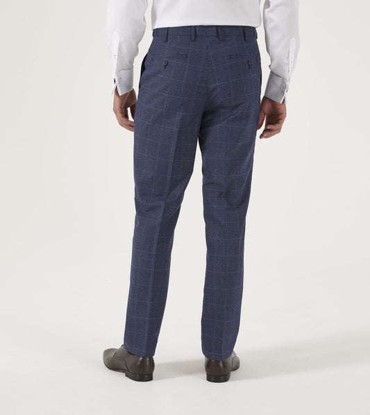 Anello Blue Prince Of Wales Check Trousers - STOCK CLEARANCE - Trousers Sale -