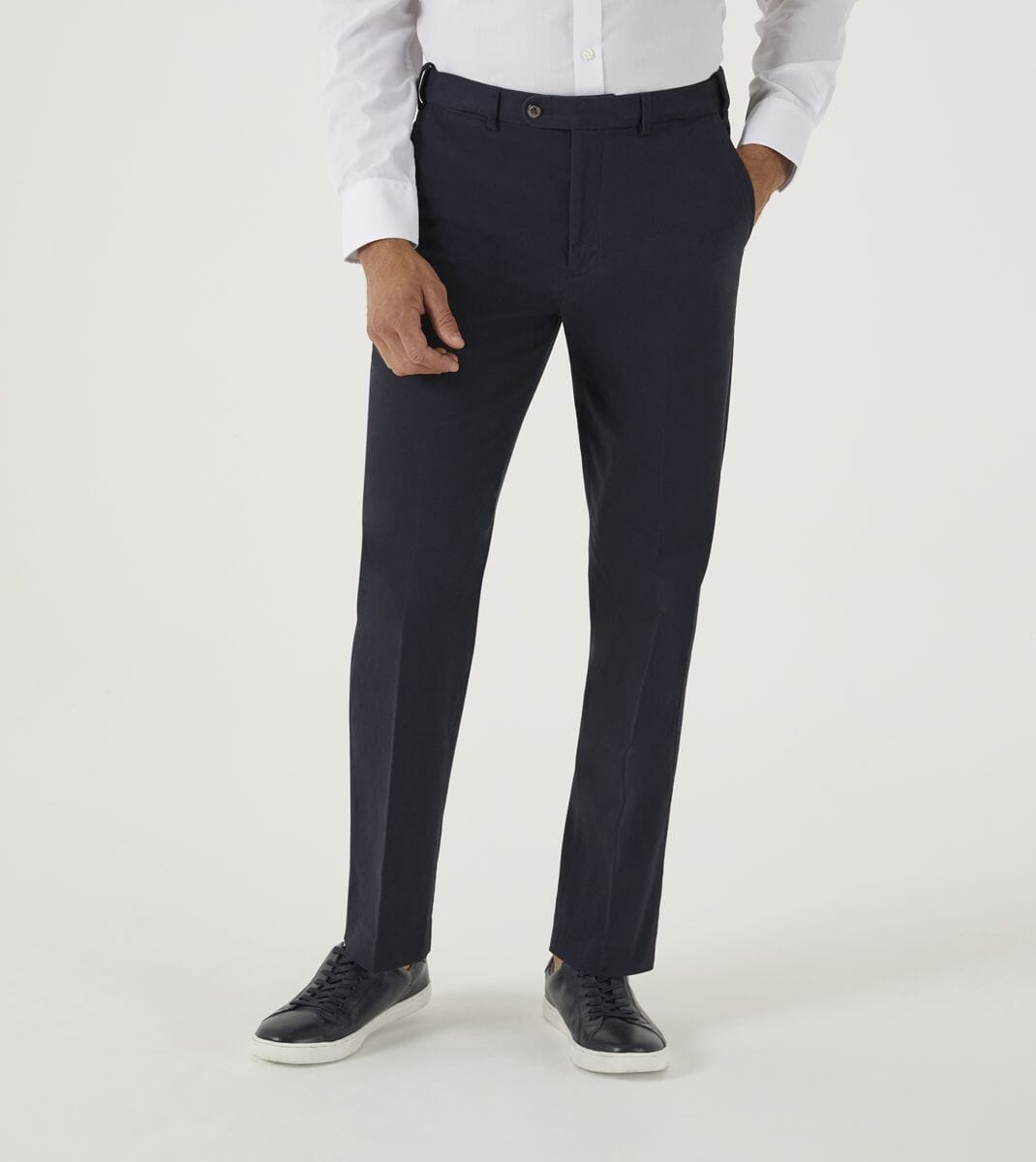 Smart casual navy chinos hotsell