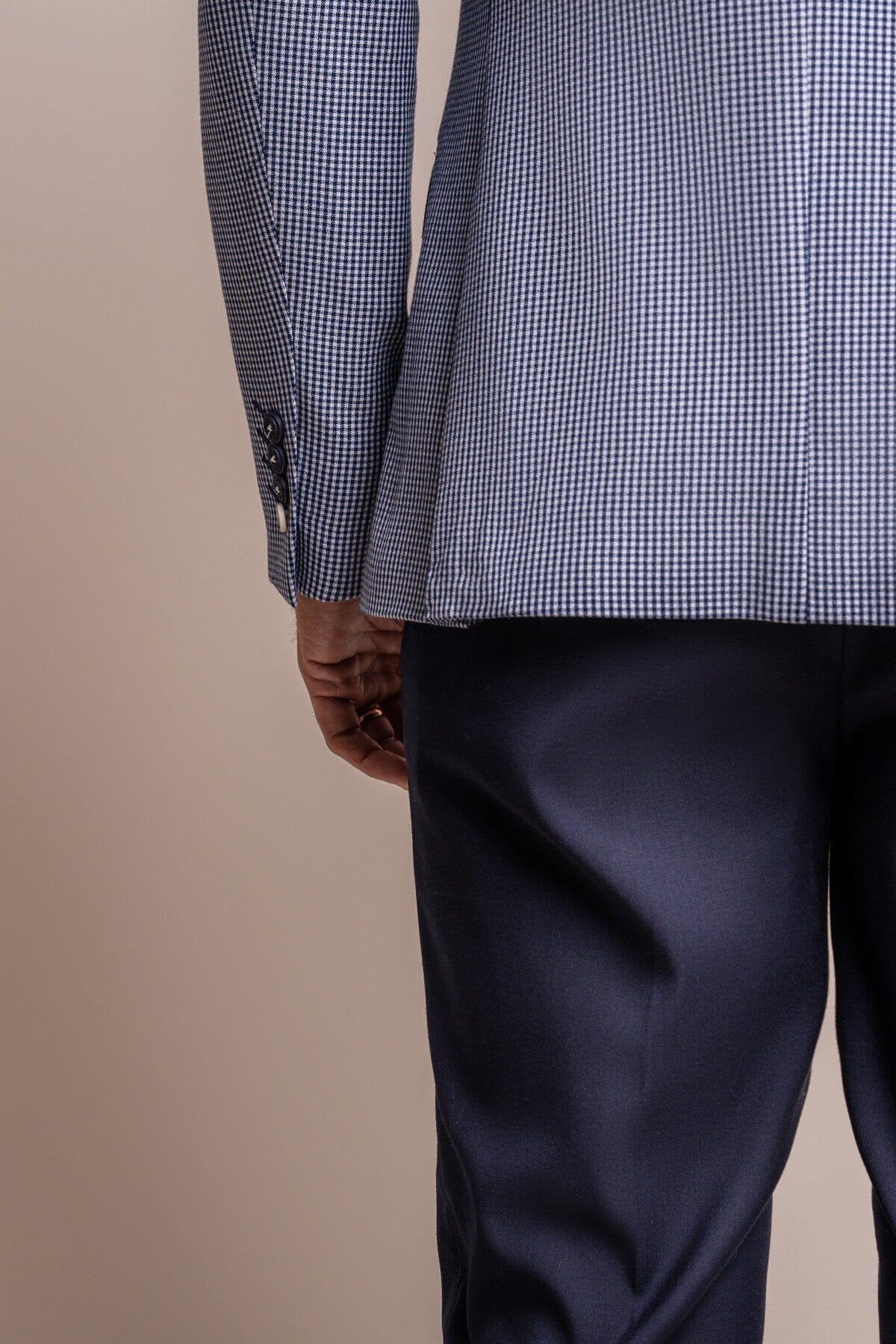 Baresi Blue Houndstooth 3 Piece Suit - Suits - 