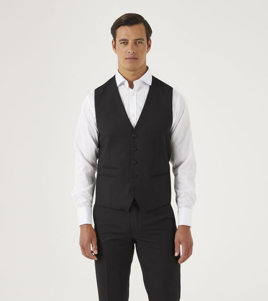 Barney Black Waistcoat - STOCK CLEARANCE - Waistcoats Sale -