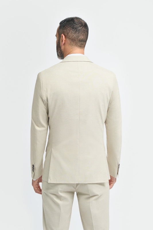 Beige Textured Blazer - STOCK CLEARANCE - Blazers & Jackets Sale -
