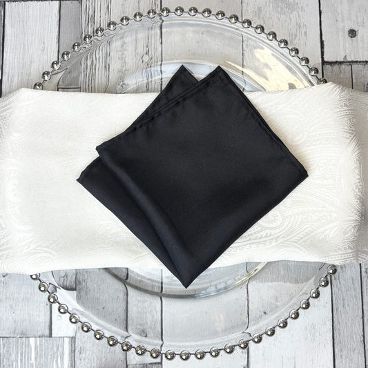 Black Silk Twill Handkerchief - Handkerchiefs -