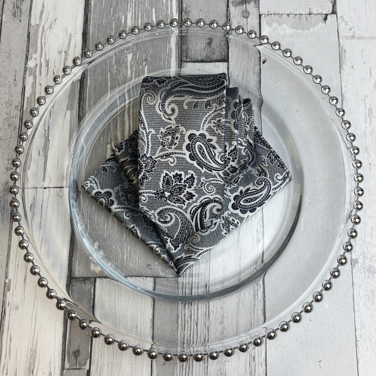Black & White Baroque Paisley Tie - Ties -