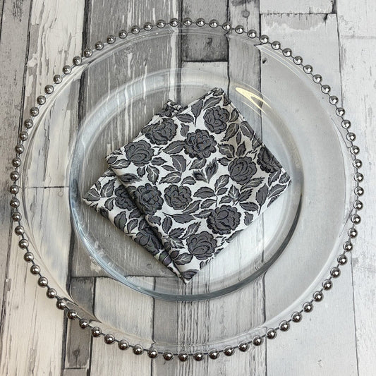 Black & White Roses Pocket Square - Pocket Square -