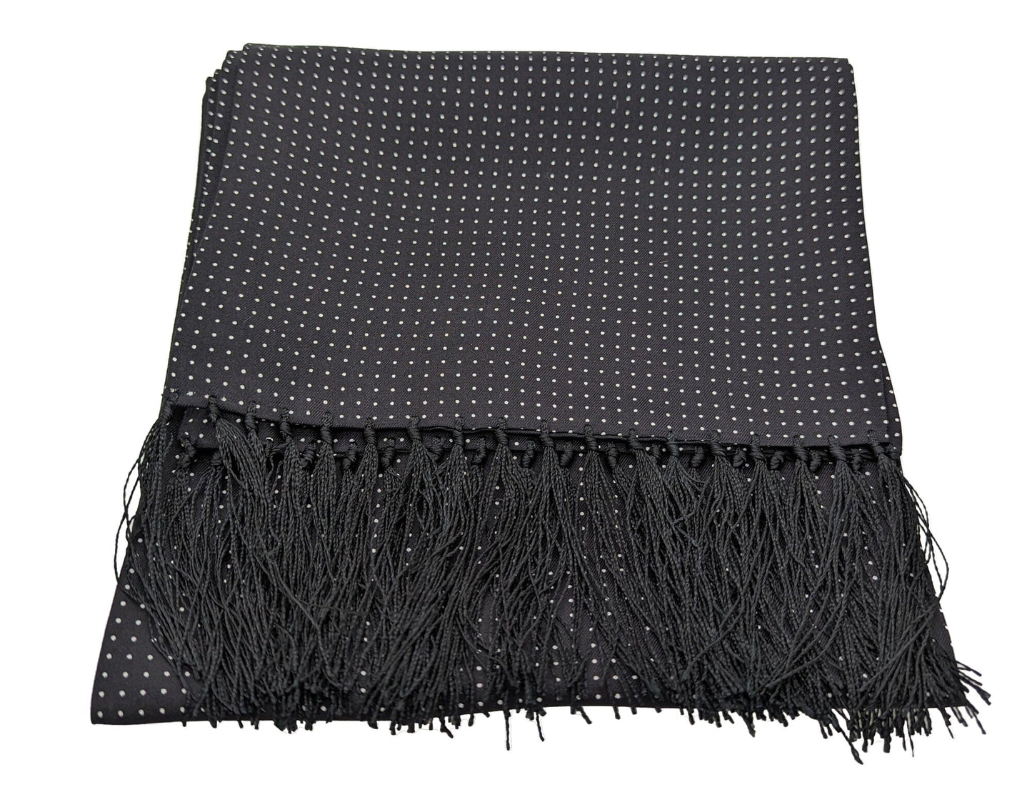 Black & White Spot Silk Scarf - Scarves - - THREADPEPPER