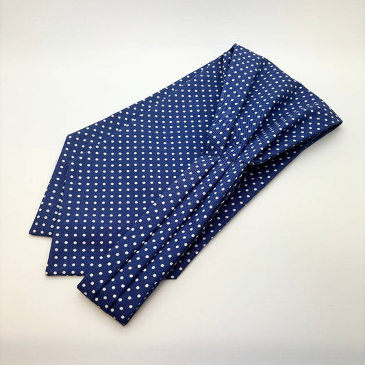Blue Spot Cotton Cravat - Cravats - Cravat Only