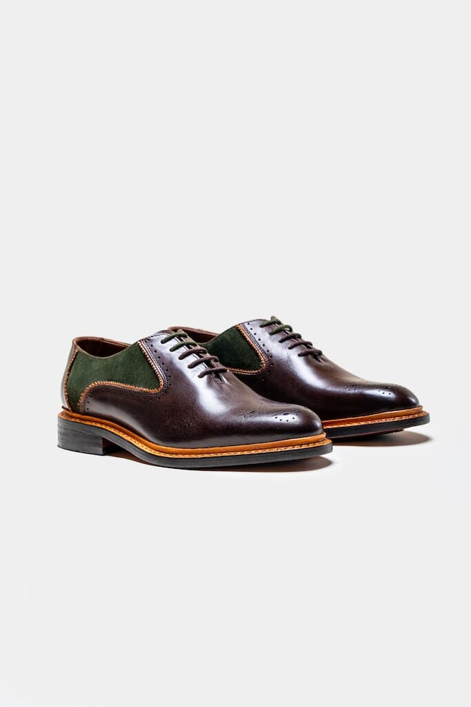 Brentwood Brogue Shoes - Shoes - Brown/Olive 7
