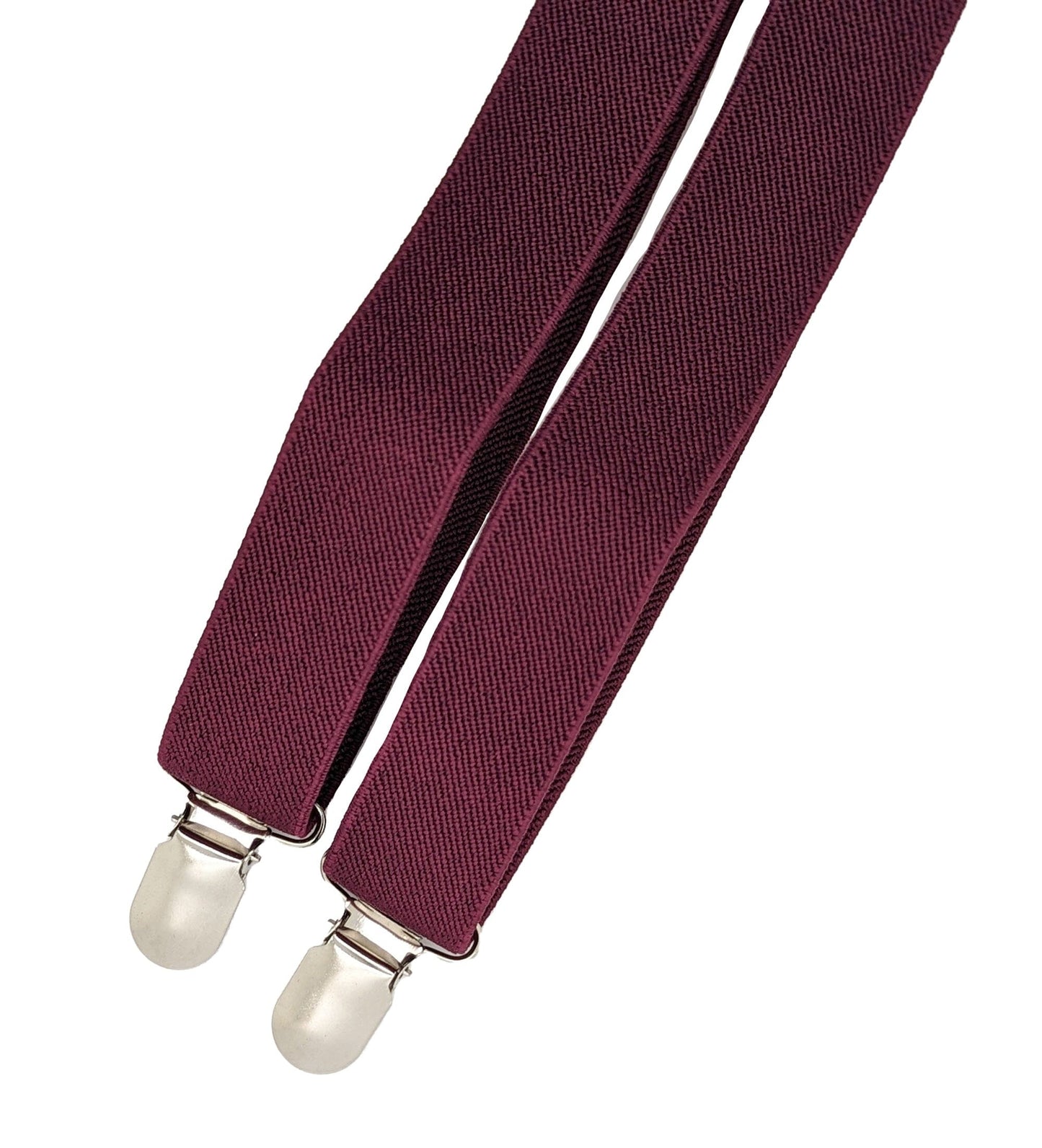 Burgundy Clip Braces - Braces - - THREADPEPPER