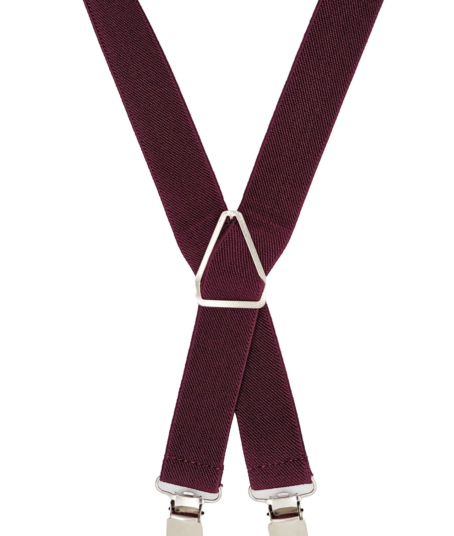 Burgundy Clip Braces - Braces - - THREADPEPPER