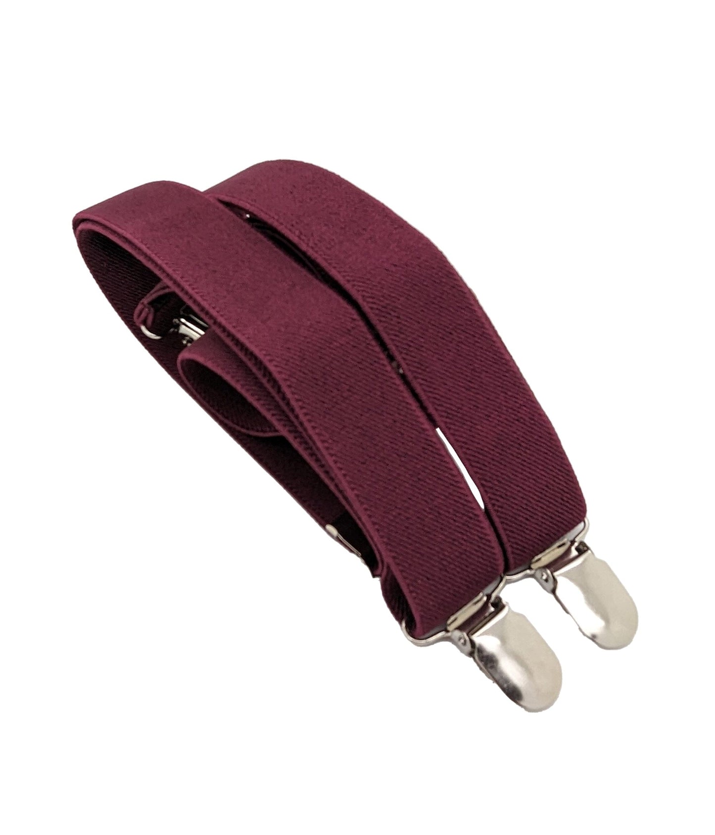 Burgundy Clip Braces - Braces - - THREADPEPPER