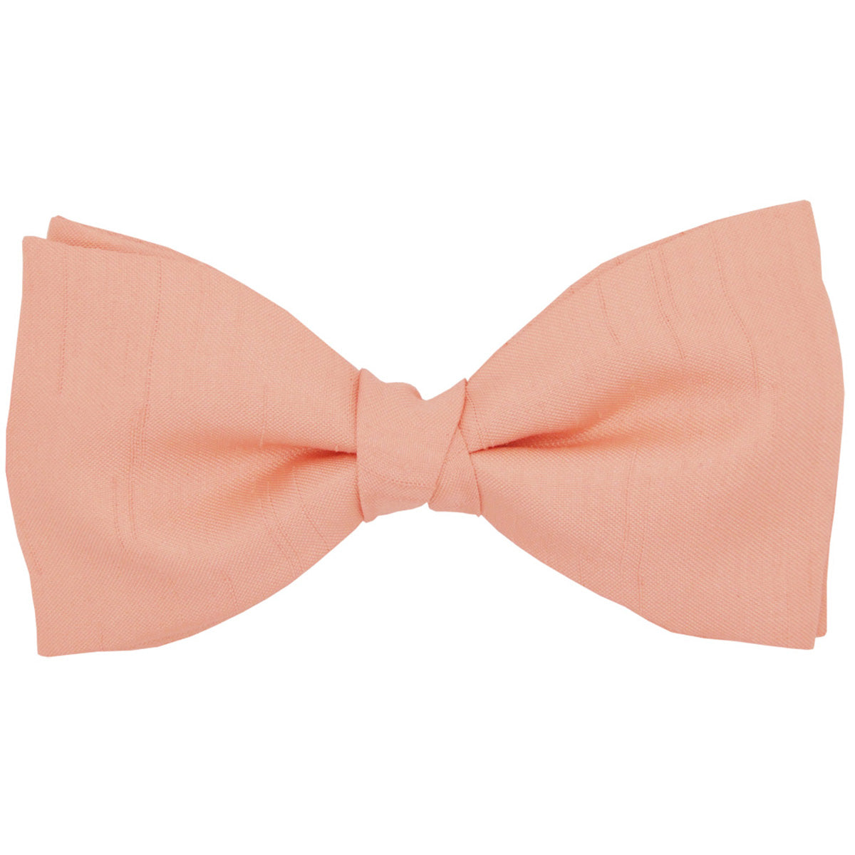 Clearance - Peach Shantung Pre-Tied Bow Tie