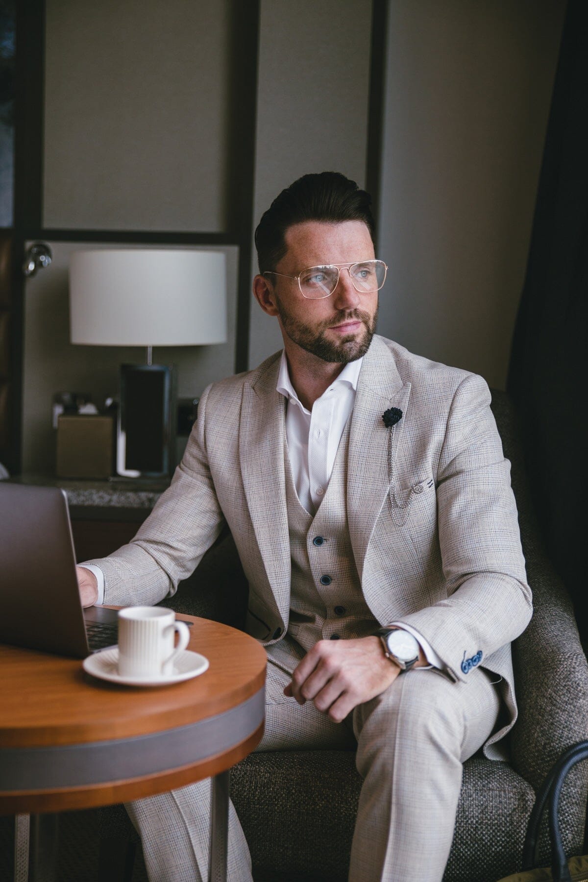 Caridi Beige Waistcoat - Waistcoats -