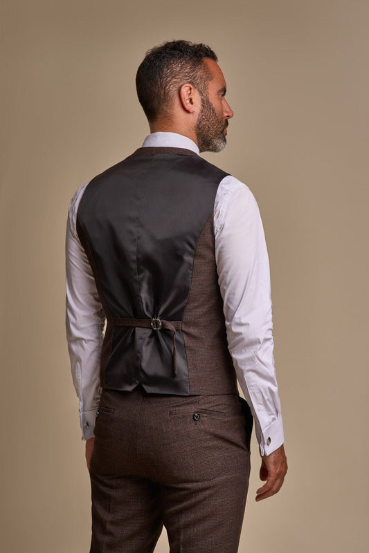 Caridi Brown Waistcoat - Waistcoats -