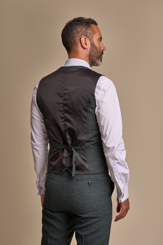 Caridi Olive Waistcoat - Waistcoats -