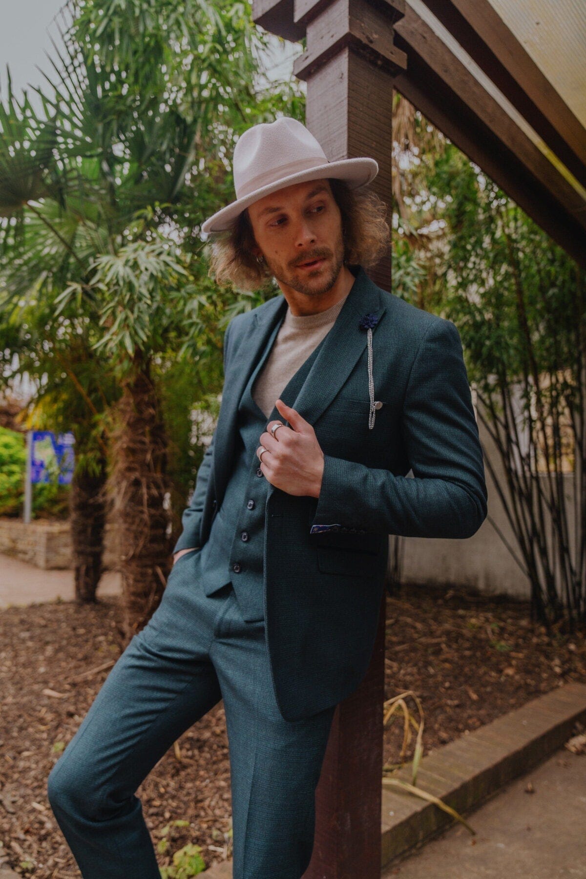 Caridi Olive Waistcoat - Waistcoats -