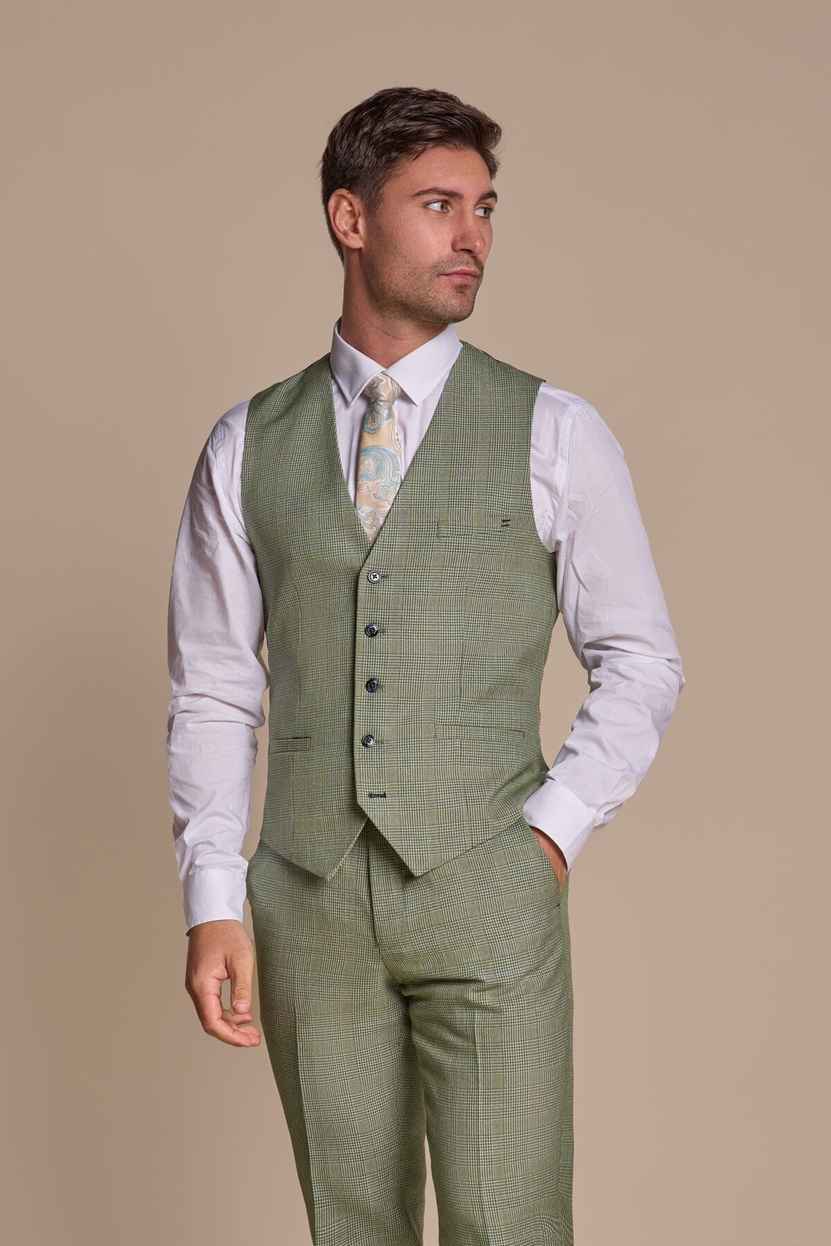Caridi Sage Waistcoat - Waistcoats - 34R