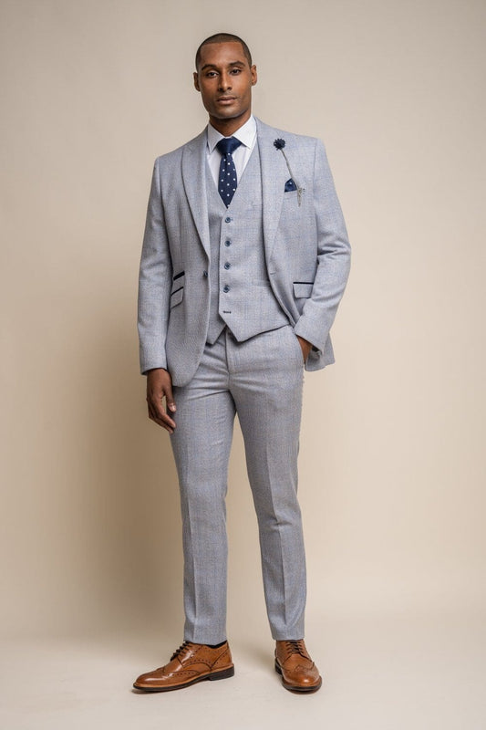 Caridi Sky Blue 2 Piece Suit - Suits - 