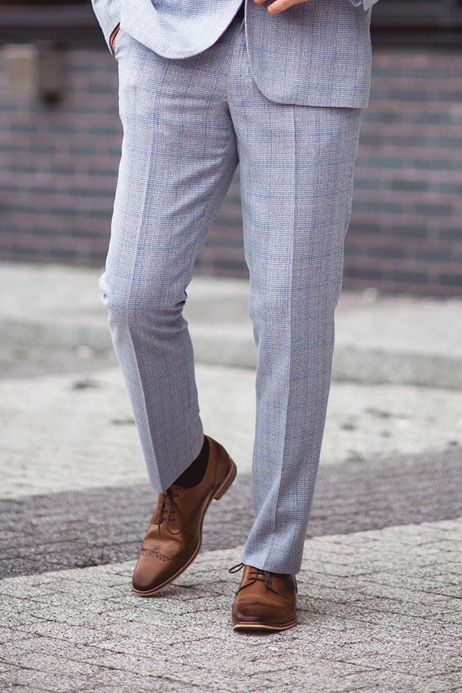 Caridi Sky Blue 3 Piece Suit - Suits -