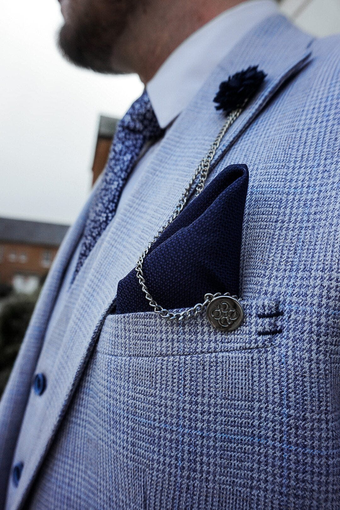 Caridi Sky Blue Jacket - Blazers & Jackets -