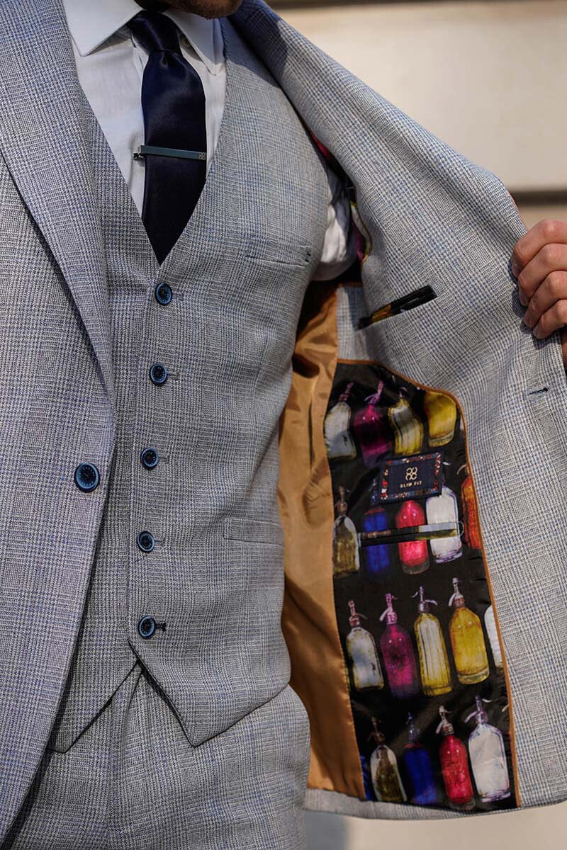 Caridi Sky Blue Jacket - Blazers & Jackets -