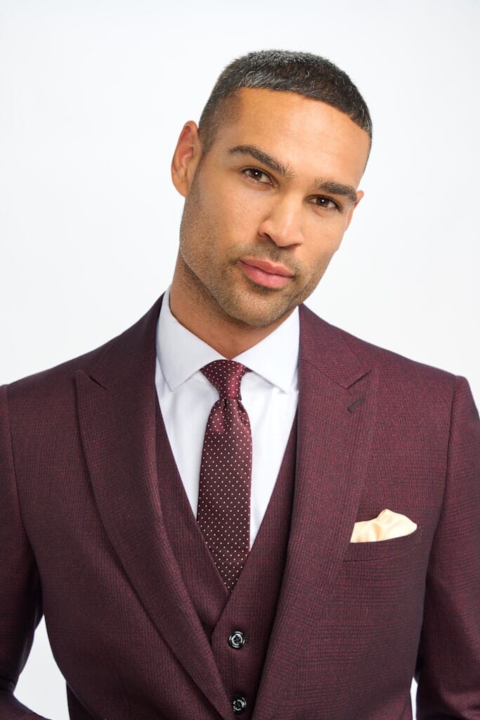 Caridi Wine 3 Piece Suit - Suits -