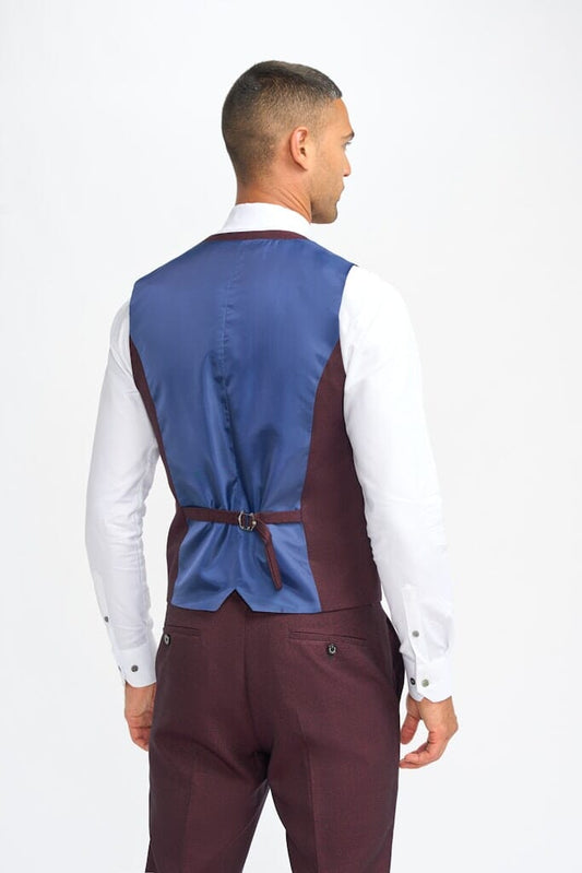 Caridi Wine Waistcoat - Waistcoats -