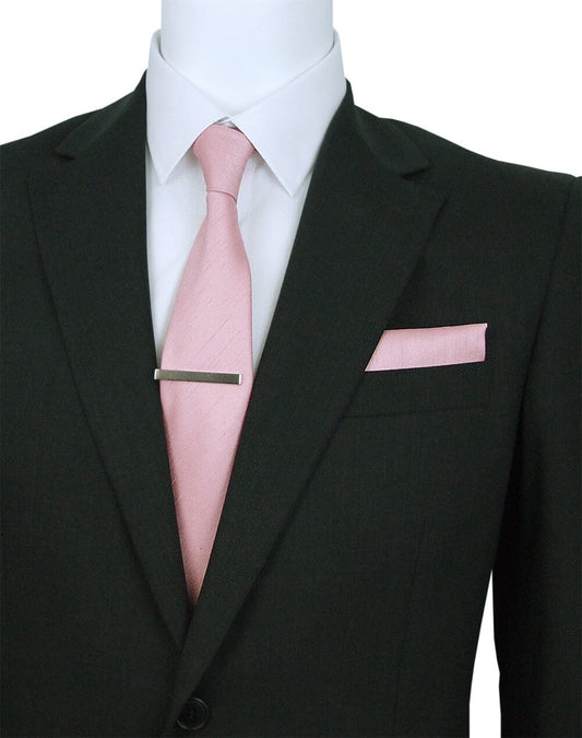Clearance - Light Rose Shantung Pocket Square - Pocket Square -