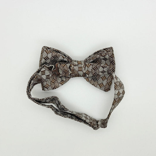 Copper Squares Silk Bow Tie - Bow Ties -