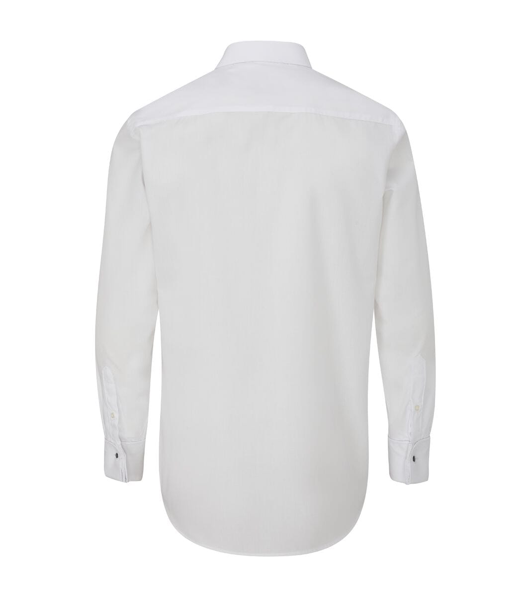 Cutaway Collar Pleated White Dress Shirt - Shirts - - THREADPEPPER