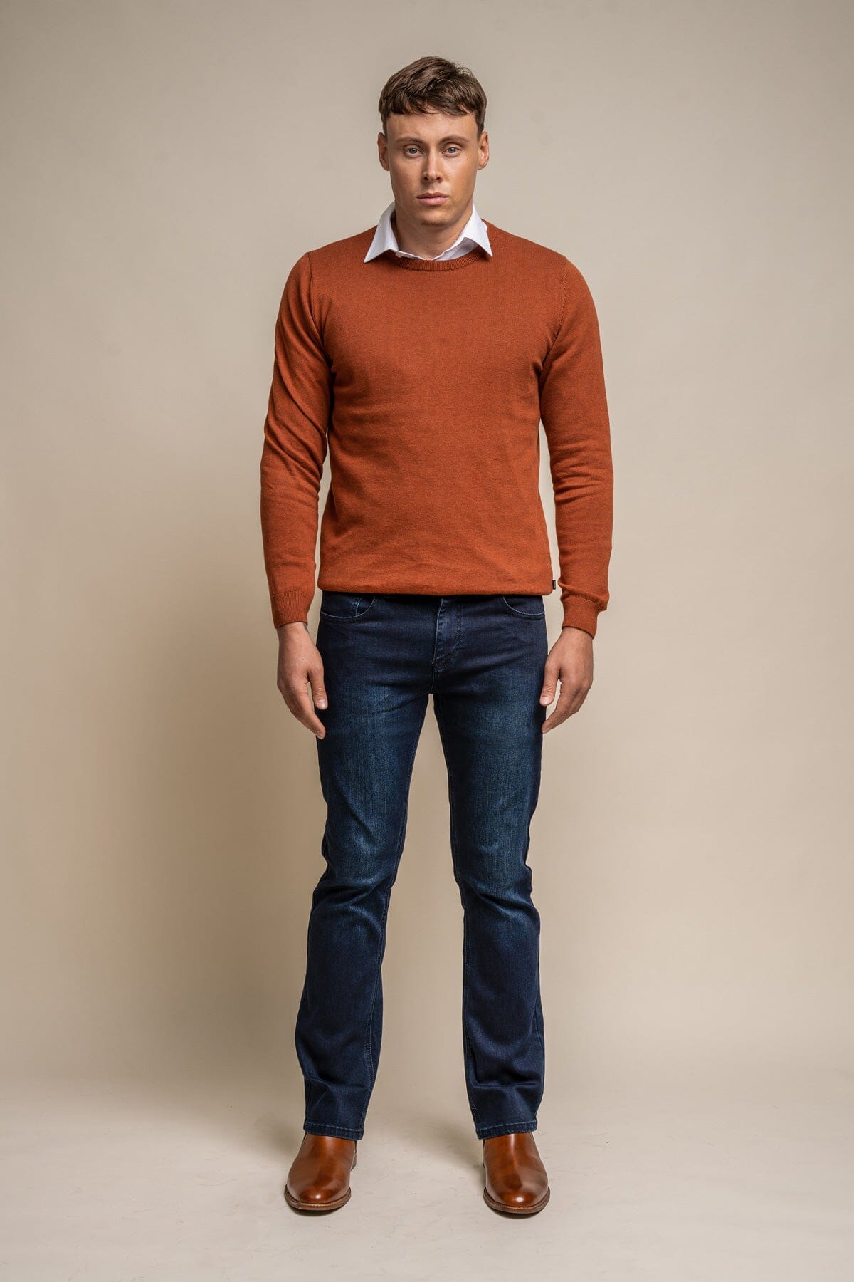 Dempsey Navy Denim Jeans - Jeans - - THREADPEPPER