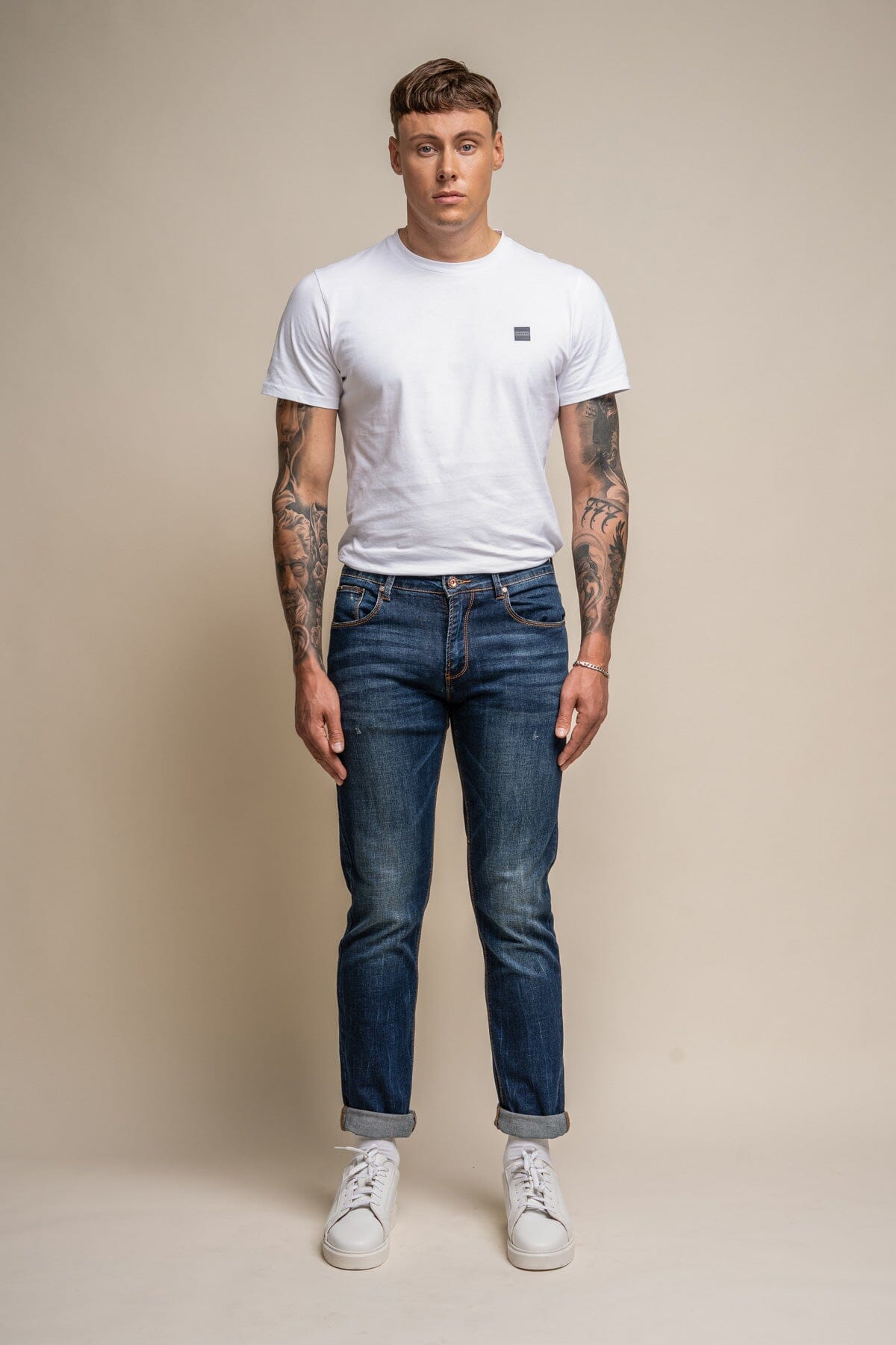 Diablo Blue Denim Jeans - Jeans - - THREADPEPPER
