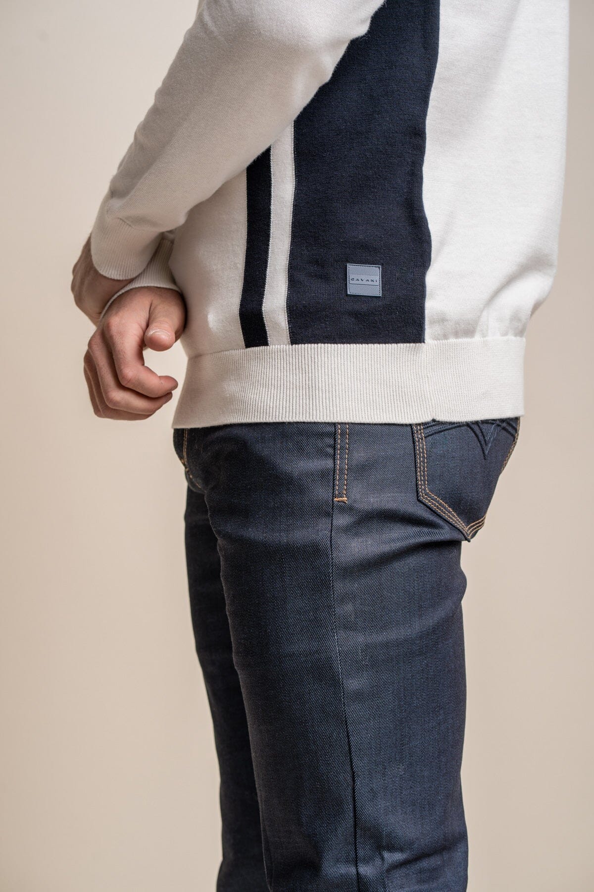 Diablo Ecru Quarter Zip Jumper - Jumpers - - THREADPEPPER