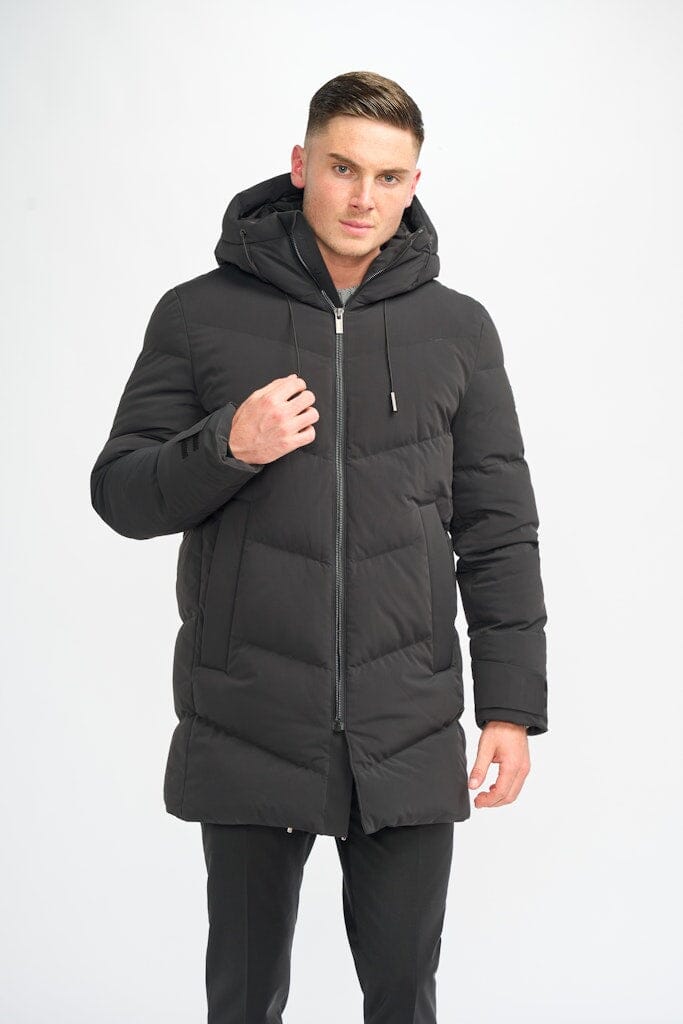 Fabini Black Puffer Jacket - Coats -