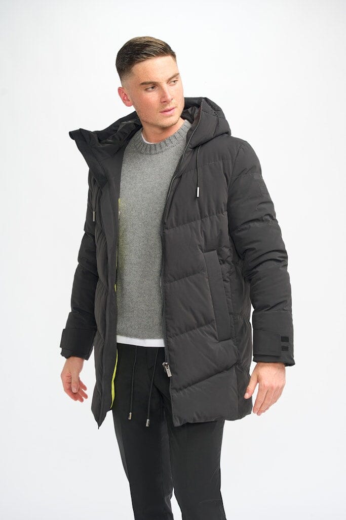 Fabini Black Puffer Jacket - Coats -