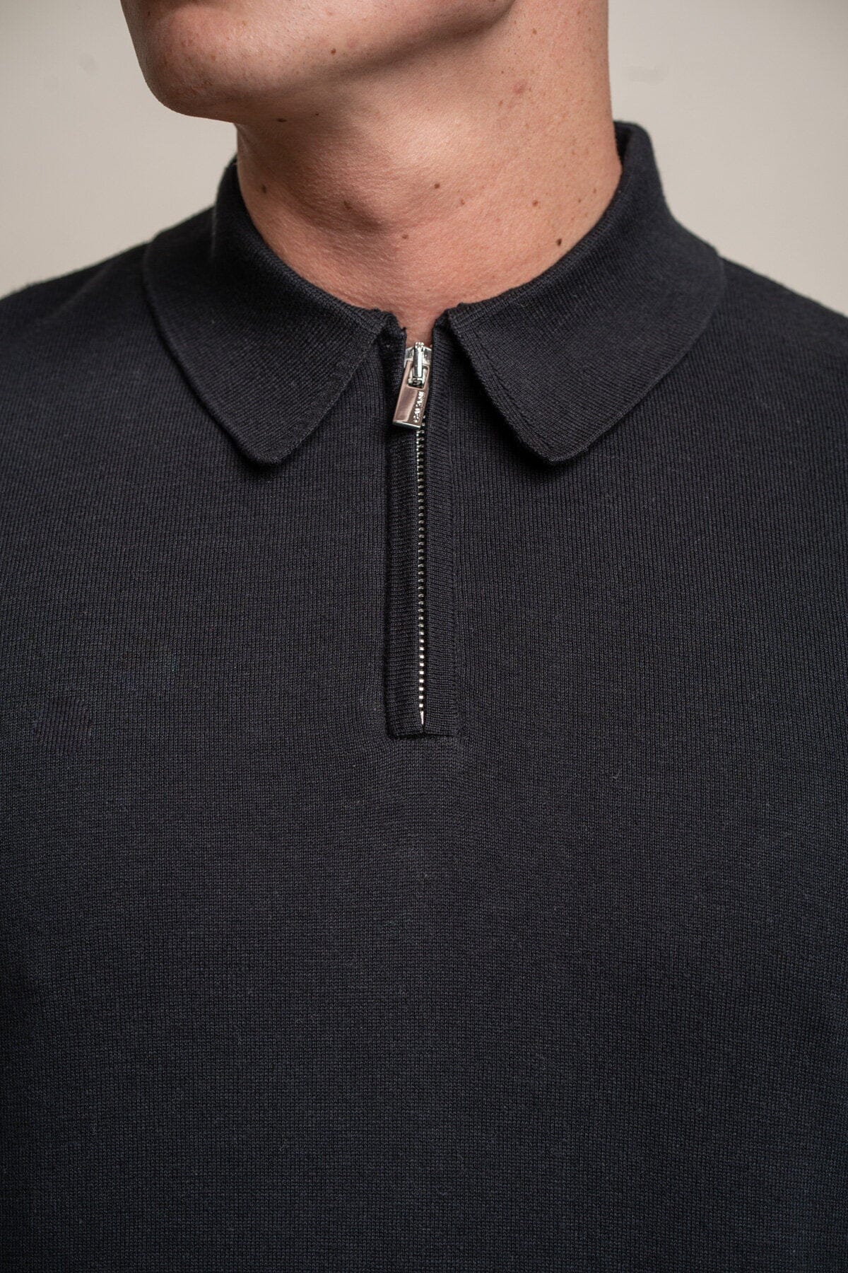 Falcao Black Quarter Zip Jumper - Jumpers - - THREADPEPPER
