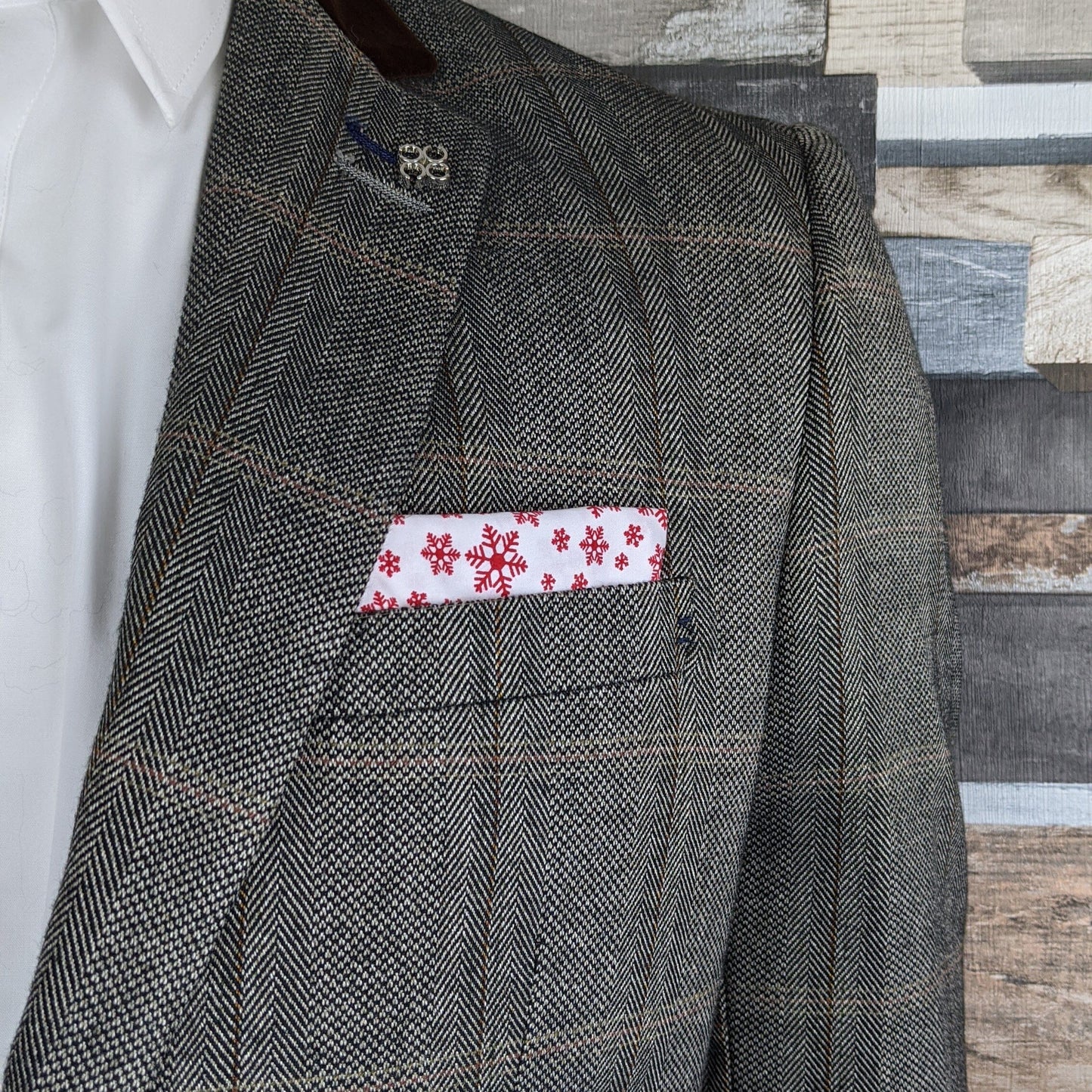 Falling Snowflakes Pocket Square - Handkerchiefs -