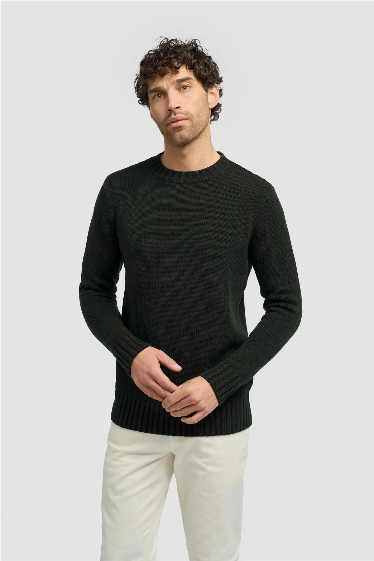Farrel Crewneck Jumper - Jumpers - Bottle Green S
