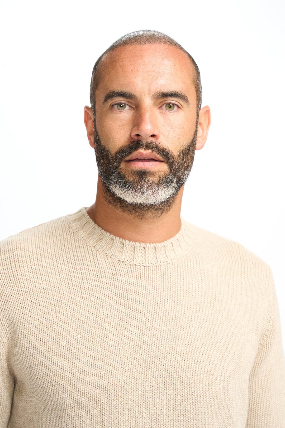 Farrel Ecru Crewneck Jumper - Jumpers -