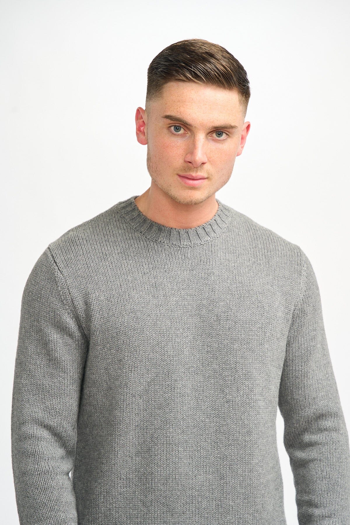 Farrel Grey Crewneck Jumper - Jumpers -