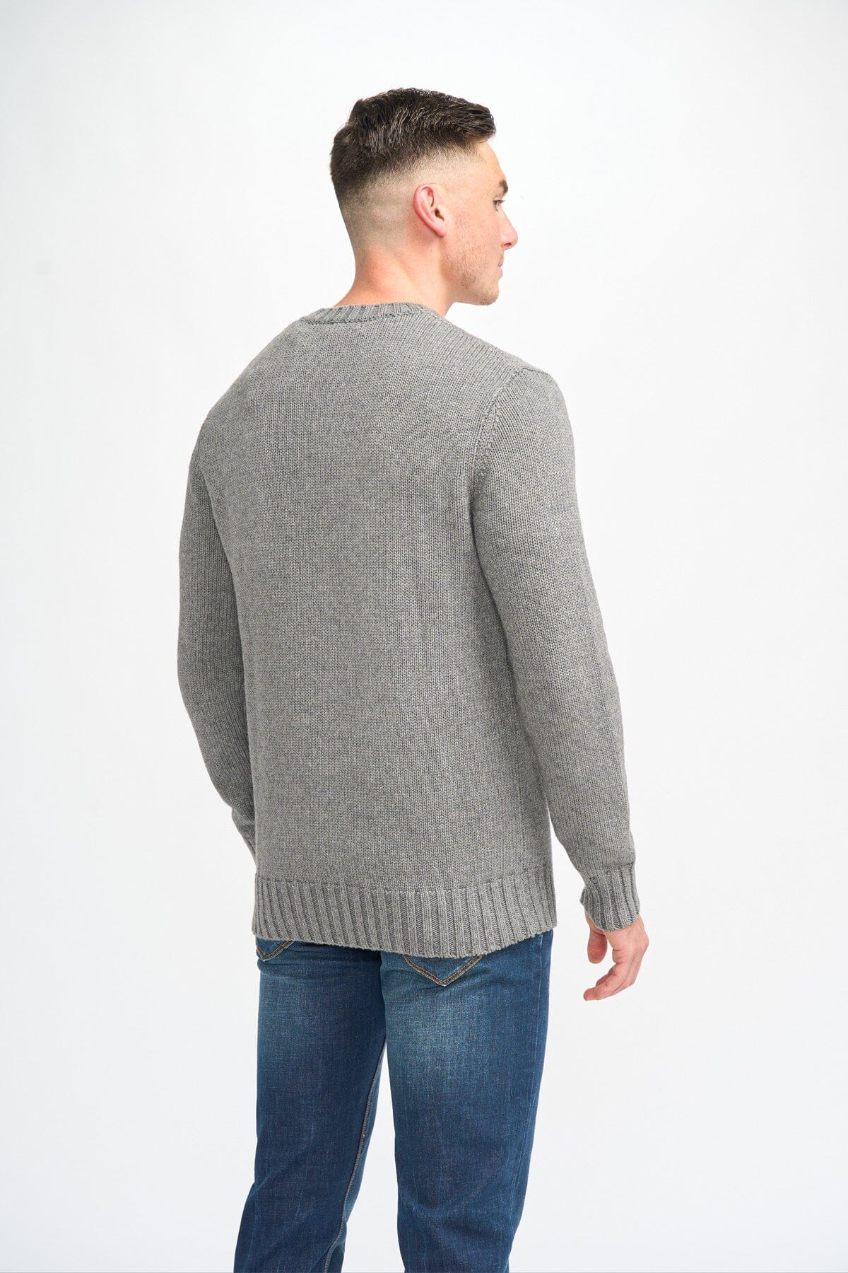 Farrel Grey Crewneck Jumper - Jumpers -