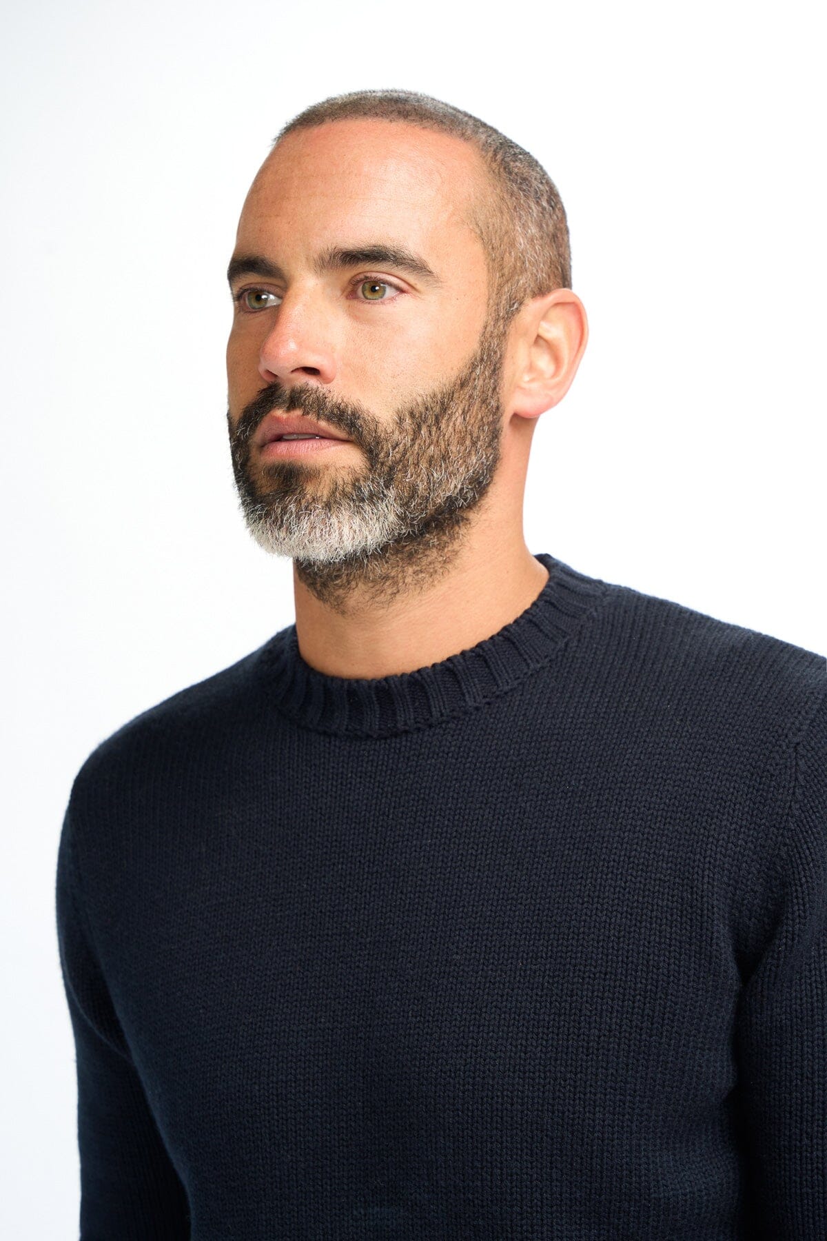 Farrel Navy Crewneck Jumper - Jumpers -