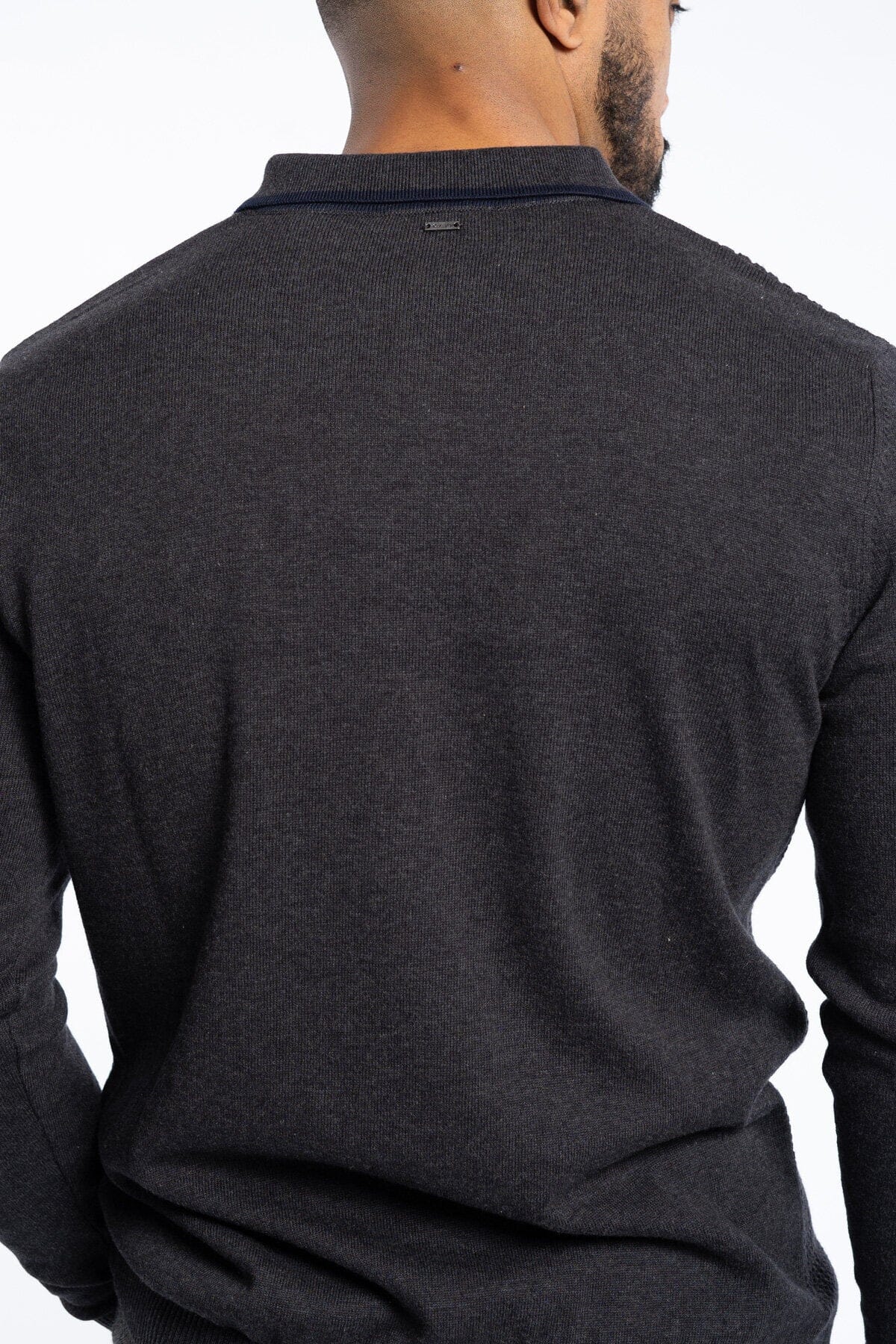 Fist Charcoal Long Sleeve Polo Shirt - Polo Shirts -
