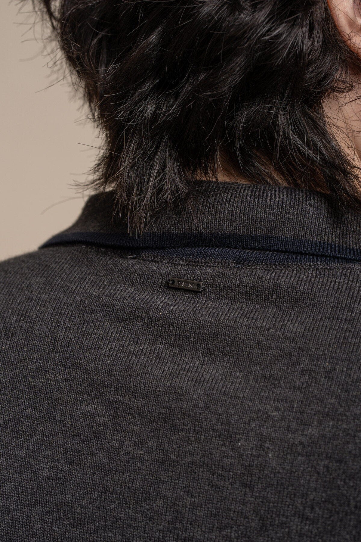 Fist Charcoal Long Sleeve Polo Shirt - Polo Shirts -