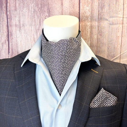 Fleming Patterned Silk Cravat - Cravats -