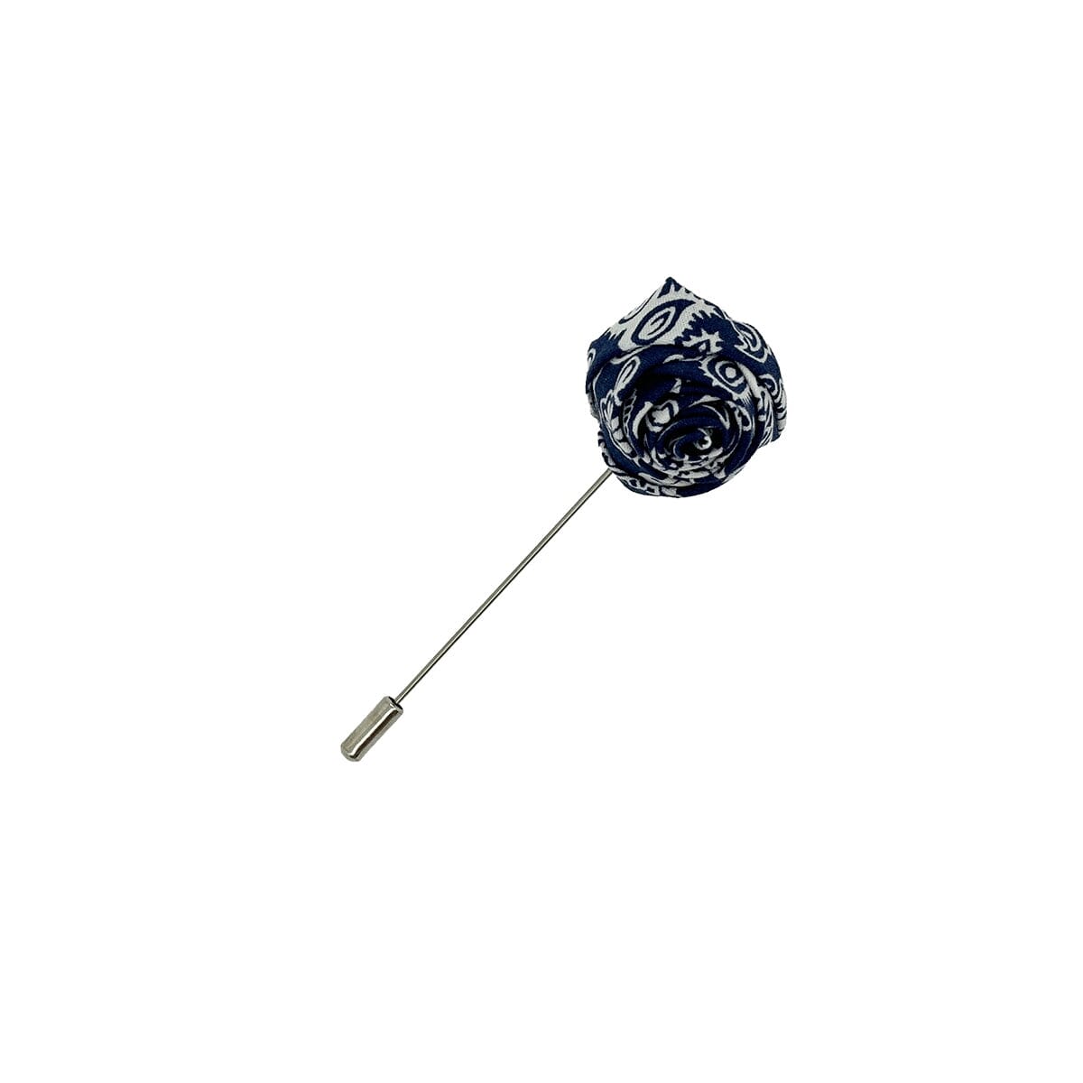 Floral Paisley Blooms Lapel Pin - Lapel Pins - Blue