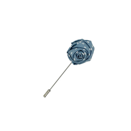Floral Spot Lapel Pin - Lapel Pins - Mid Blue